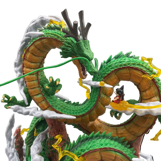 24cm Dragon Ball Shenron & Goku PVC Figure – Eternal Dragon Collectible Statue - Maarufu