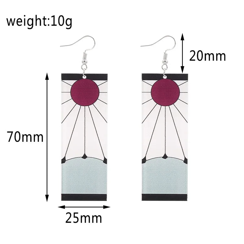 Demon Slayer Acrylic Earrings - Maarufu