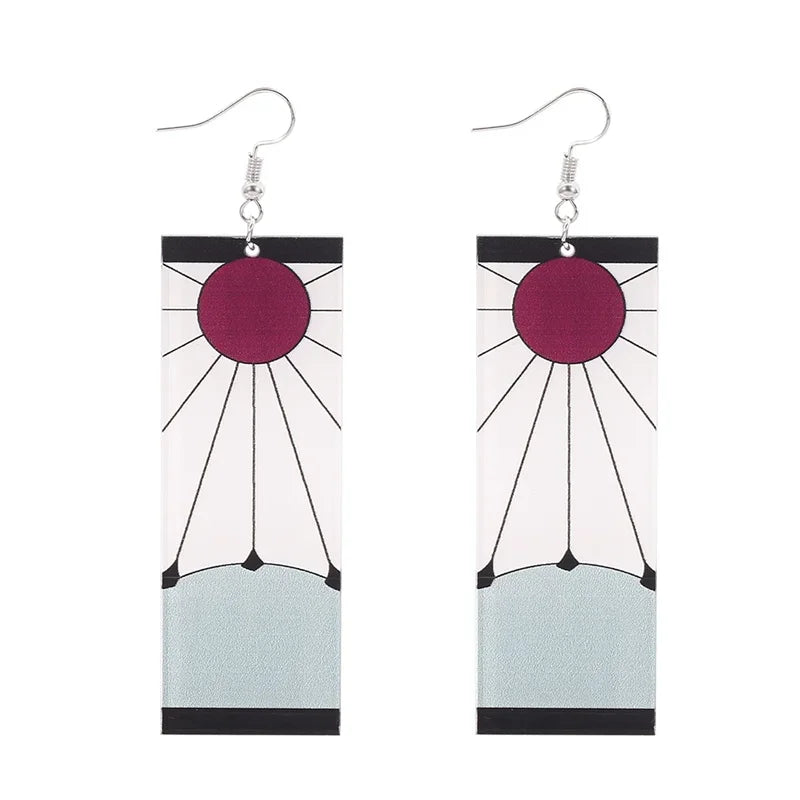 Demon Slayer Acrylic Earrings - Maarufu