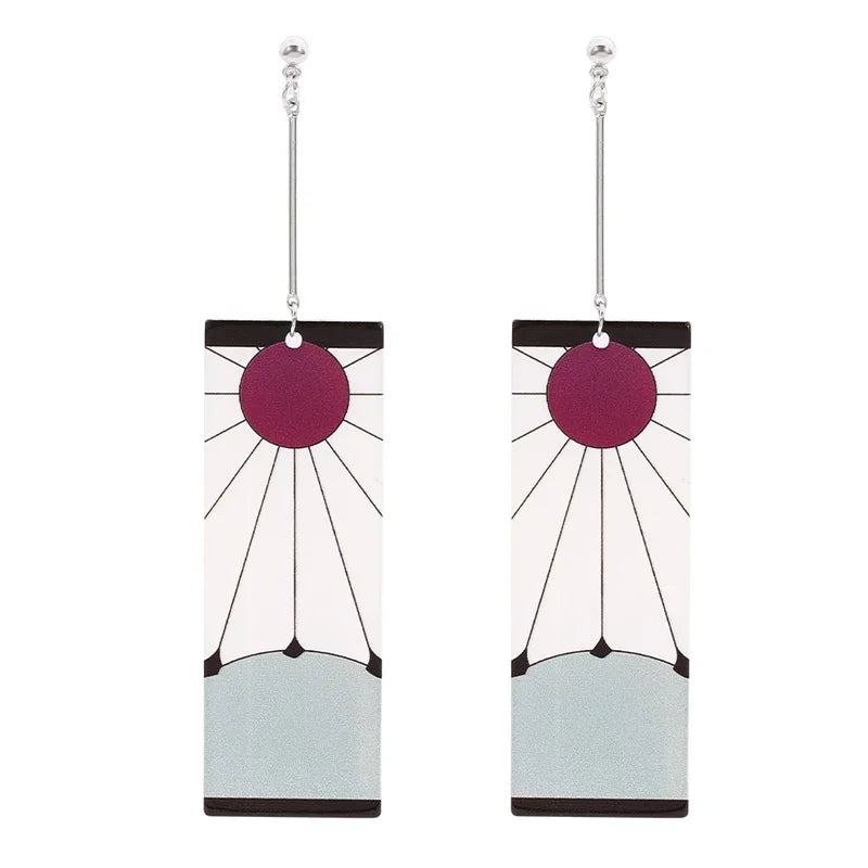 Demon Slayer Acrylic Earrings - Maarufu