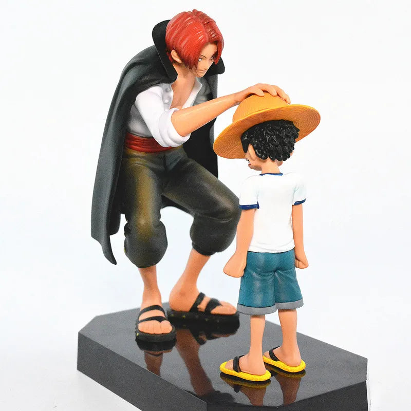 18cm One Piece Shanks and Luffy Figure Set - Maarufu