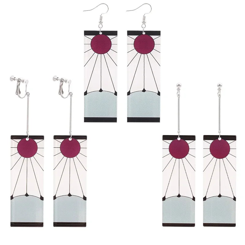 Demon Slayer Acrylic Earrings - Maarufu