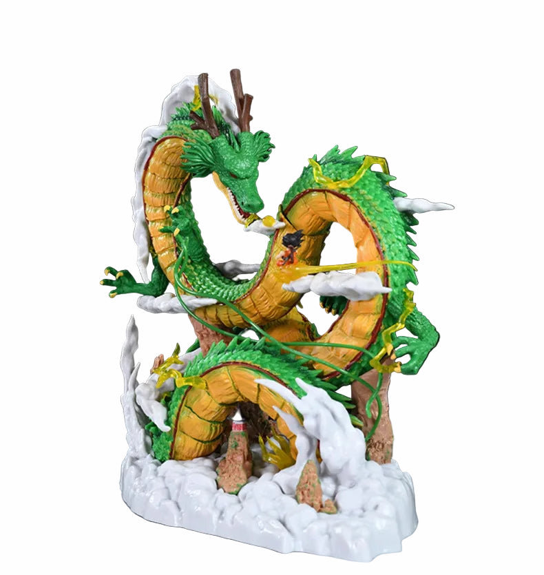 24cm Dragon Ball Shenron & Goku PVC Figure – Eternal Dragon Collectible Statue - Maarufu