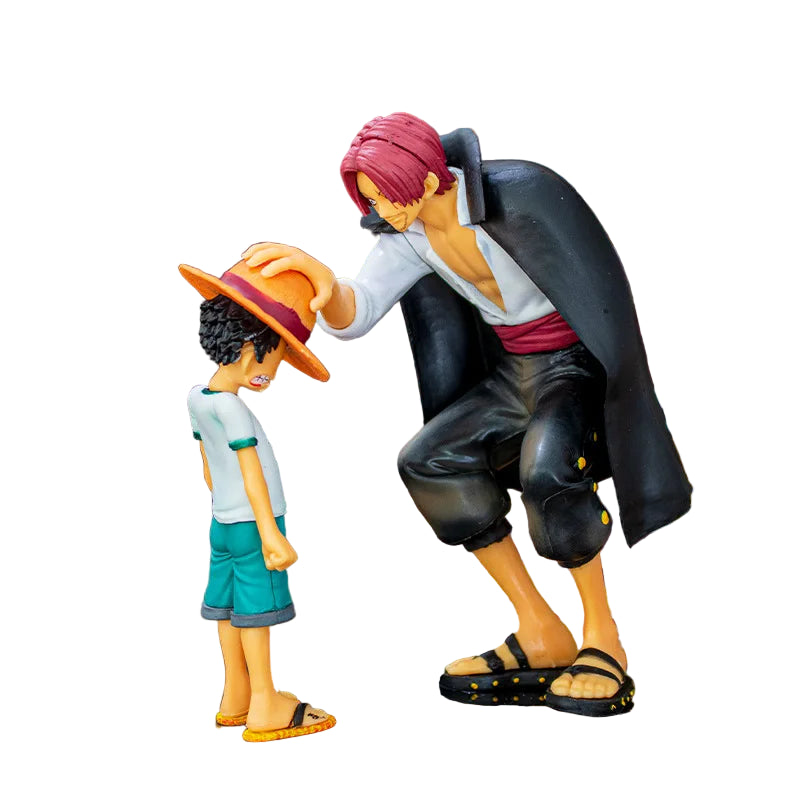 18cm One Piece Shanks and Luffy Figure Set - Maarufu