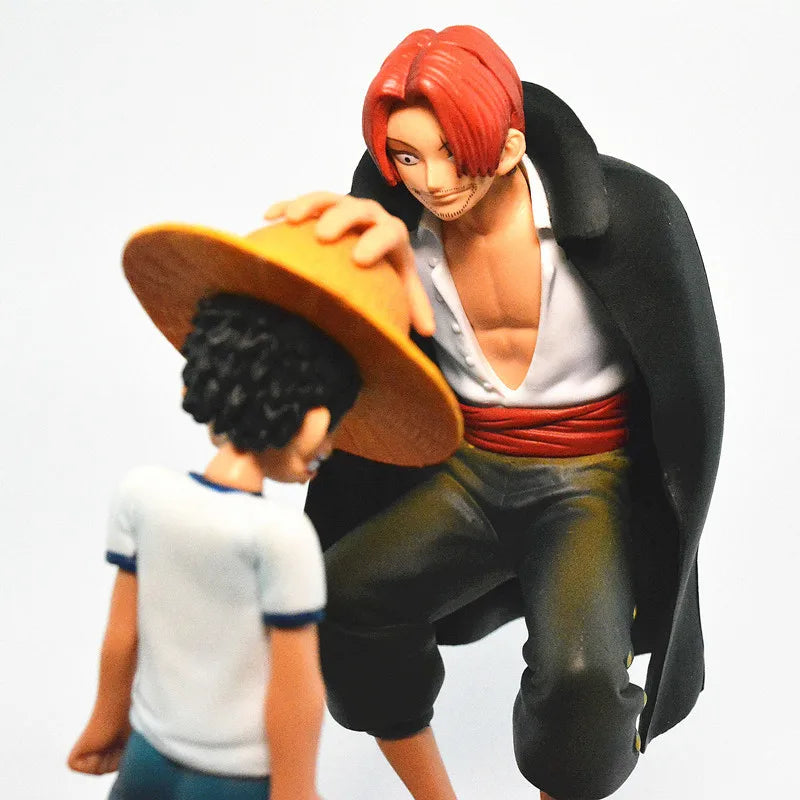 18cm One Piece Shanks and Luffy Figure Set - Maarufu