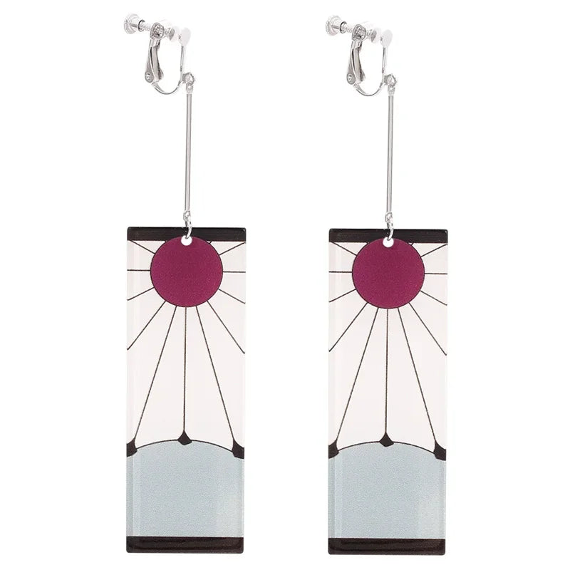Demon Slayer Acrylic Earrings - Maarufu