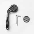 Black bicycle crankset with two飞轮 and a hex key on a white background