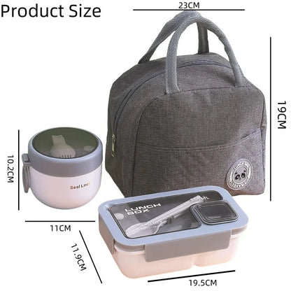 3-Piece Leakproof Lunch Containers Set with Insulated Thermal Bag | BPA-Free Meal Prep for School & Office