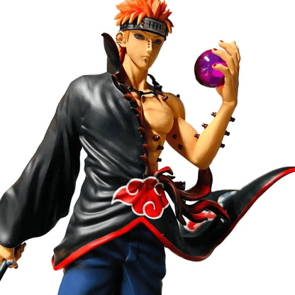 23cm Naruto Pain Figure – Six Paths Pain PVC Statue with Rinnegan Effect & Display Base