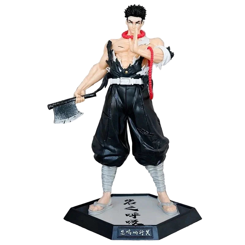 30CM Demon Slayer Zohakuten Figure – Bandai Remastered Hantengu Clone PVC GK Statue with Wooden Dragon Effects - Maarufu