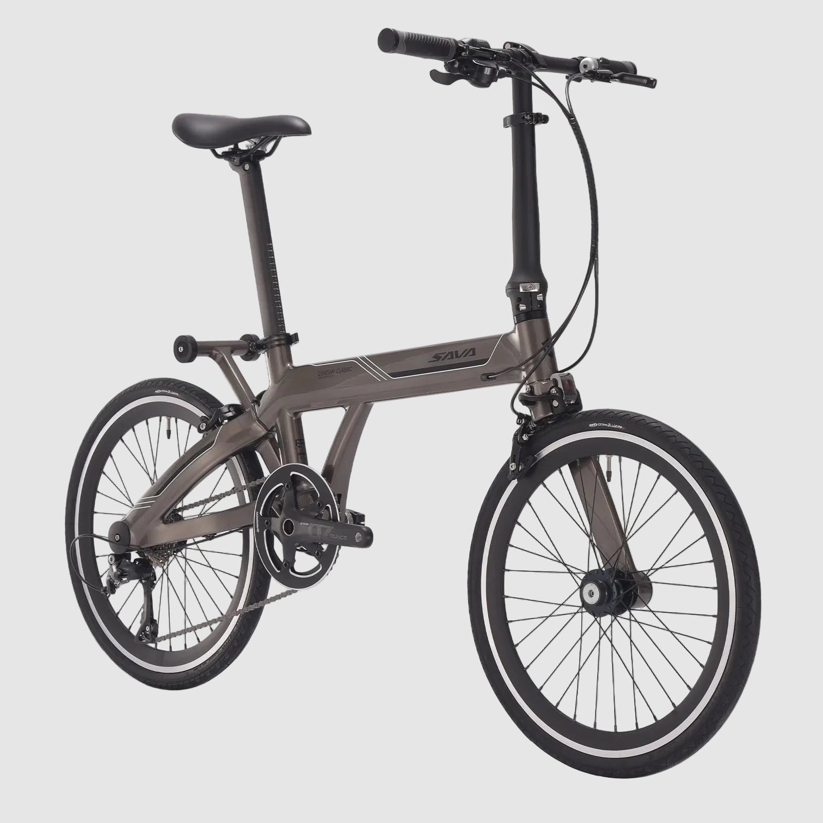 Foldable bicycle on a white background