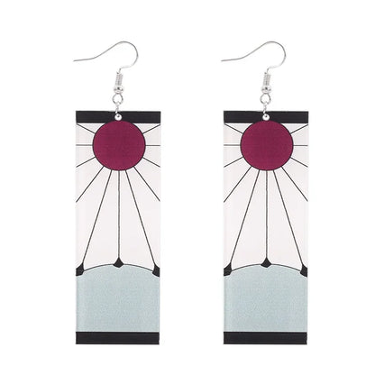 Demon Slayer Acrylic Earrings - Maarufu