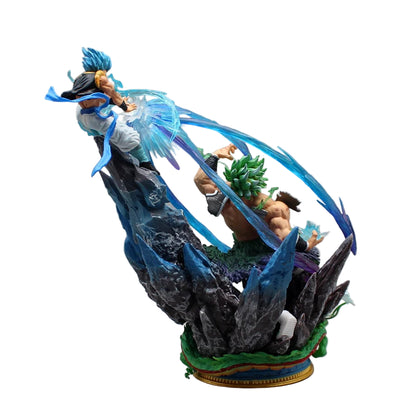 23cm Dragon Ball Broly vs Gogeta Figure – Epic Battle Scene PVC Statue Collection Model - Maarufu
