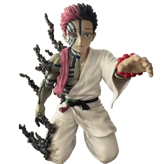 13cm Demon Slayer Akaza Figure – Upper Moon Three "Confession Pose" PVC Statue Desktop Ornament - Maarufu