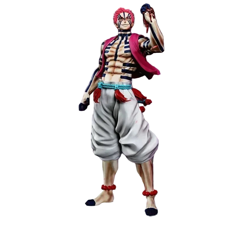 30CM Demon Slayer Zohakuten Figure – Bandai Remastered Hantengu Clone PVC GK Statue with Wooden Dragon Effects - Maarufu