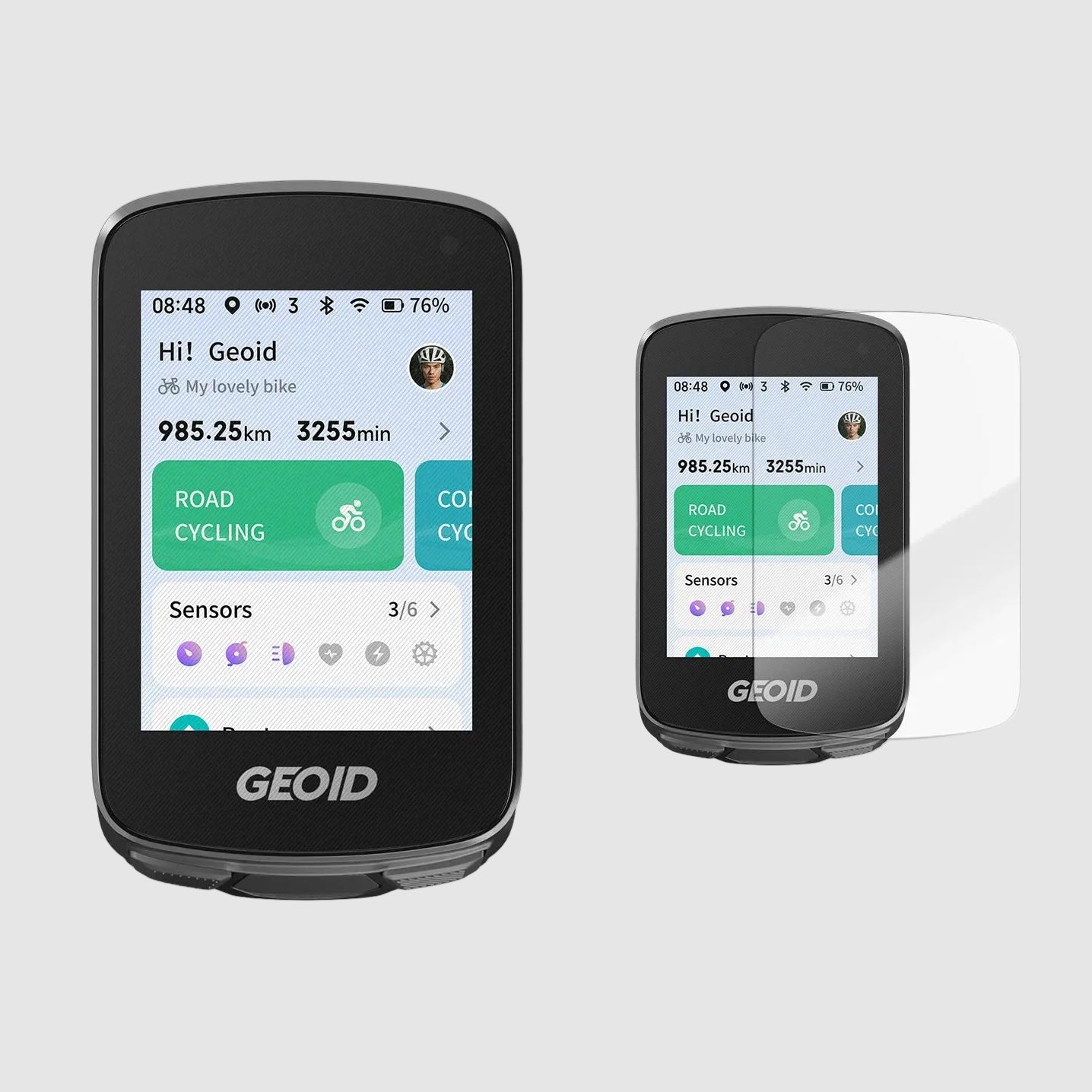 GEOID CC700 Pro Computer with protective film on a white background