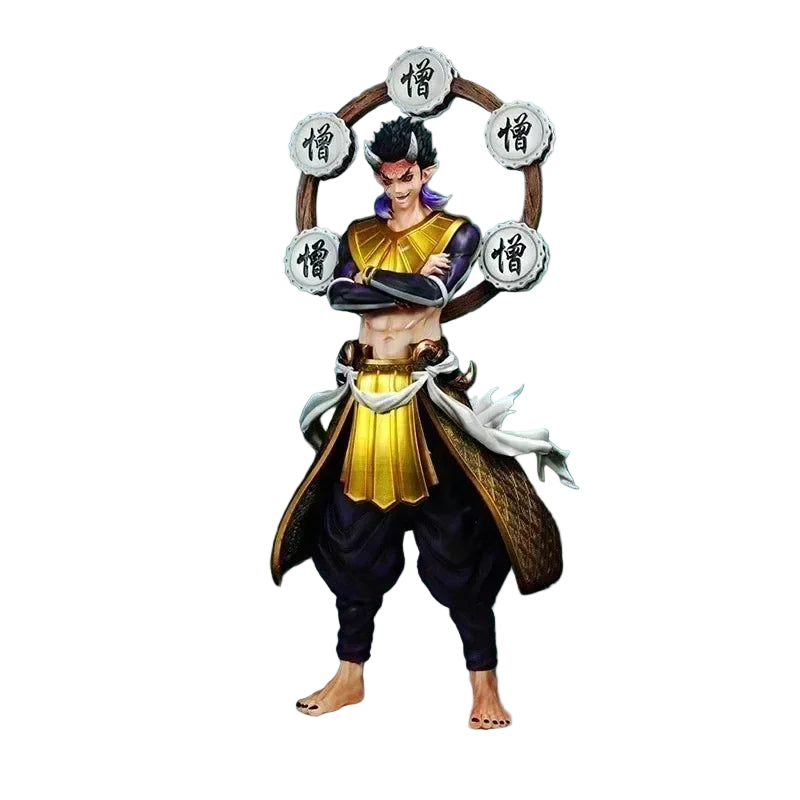 30CM Demon Slayer Zohakuten Figure – Bandai Remastered Hantengu Clone PVC GK Statue with Wooden Dragon Effects - Maarufu