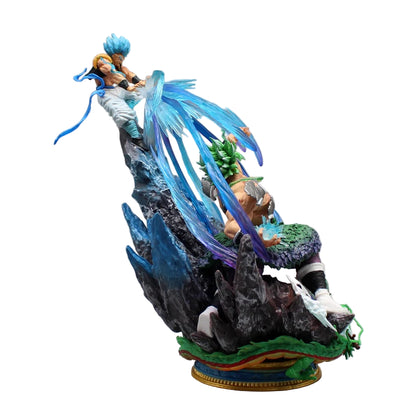 23cm Dragon Ball Broly vs Gogeta Figure – Epic Battle Scene PVC Statue Collection Model - Maarufu