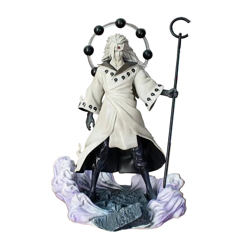 28cm Uchiha Madara Action Figure – Bandai Official Naruto PVC Statue with Susanoo Effect & Display Base