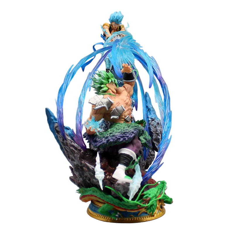 23cm Dragon Ball Broly vs Gogeta Figure – Epic Battle Scene PVC Statue Collection Model - Maarufu