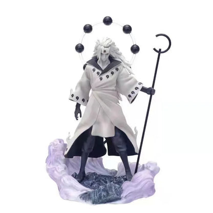 28cm Uchiha Madara Action Figure – Bandai Official Naruto PVC Statue with Susanoo Effect & Display Base