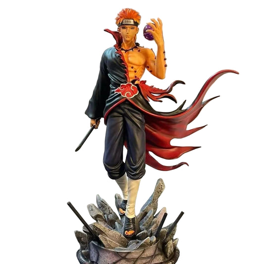23cm Naruto Pain Figure – Six Paths Pain PVC Statue with Rinnegan Effect & Display Base