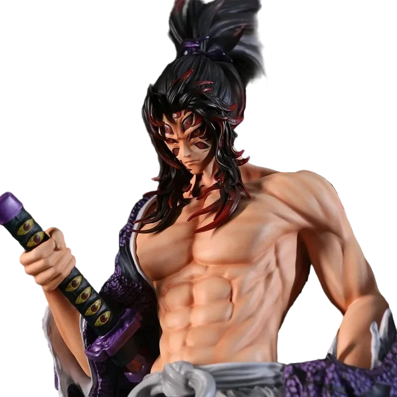 30CM Demon Slayer Zohakuten Figure – Bandai Remastered Hantengu Clone PVC GK Statue with Wooden Dragon Effects - Maarufu