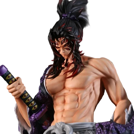 30CM Demon Slayer Zohakuten Figure – Bandai Remastered Hantengu Clone PVC GK Statue with Wooden Dragon Effects - Maarufu