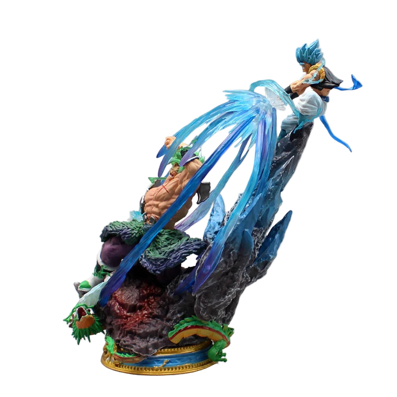 23cm Dragon Ball Broly vs Gogeta Figure – Epic Battle Scene PVC Statue Collection Model - Maarufu