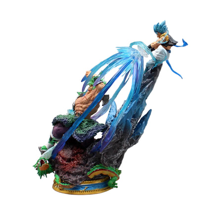 23cm Dragon Ball Broly vs Gogeta Figure – Epic Battle Scene PVC Statue Collection Model - Maarufu