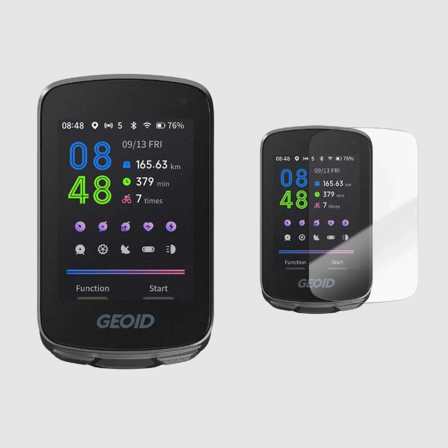 GEOID CC700 computer with protective film on a white background