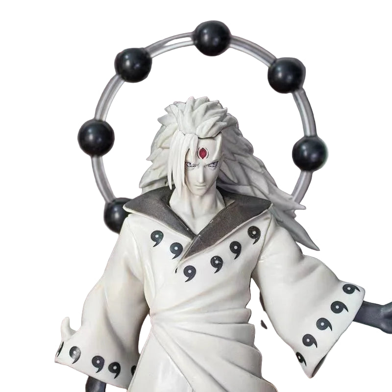28cm Uchiha Madara Action Figure – Bandai Official Naruto PVC Statue with Susanoo Effect & Display Base