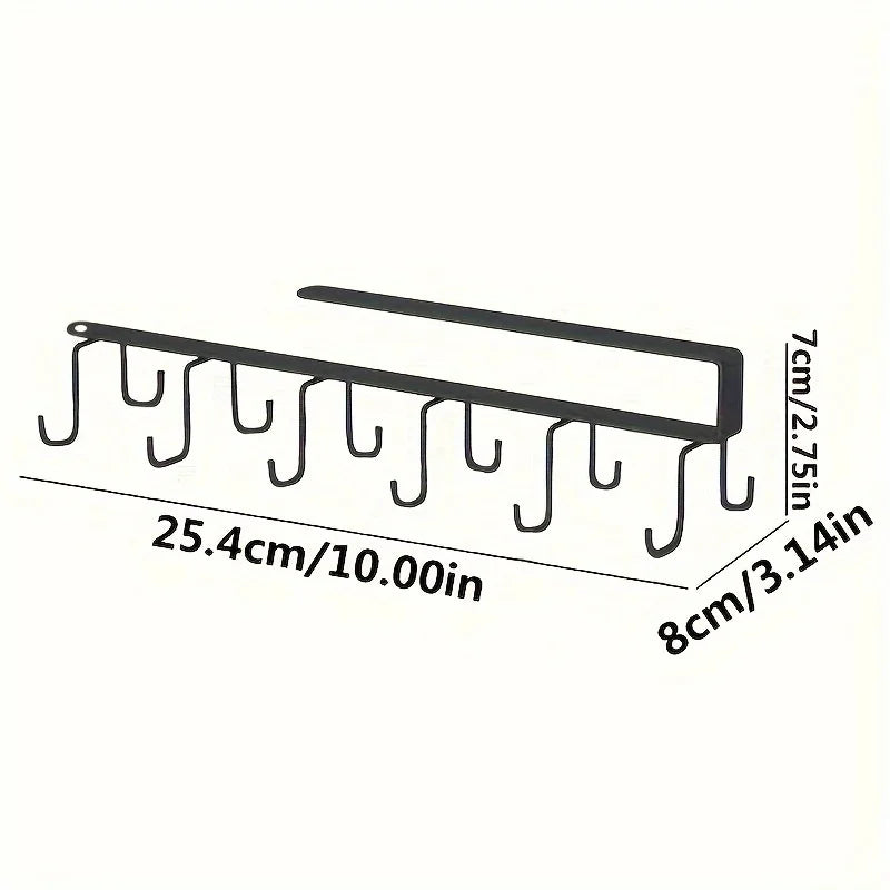 Double Row Traceless Iron Hook – Simple Hanging Rack for Kitchen, Bathroom & Bedroom Organization