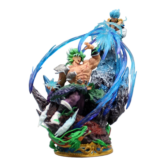23cm Dragon Ball Broly vs Gogeta Figure – Epic Battle Scene PVC Statue Collection Model - Maarufu