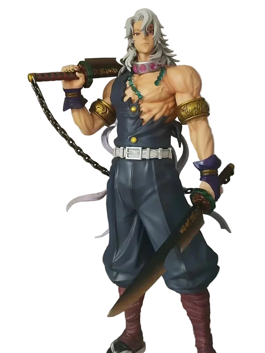 30CM Demon Slayer Zohakuten Figure – Bandai Remastered Hantengu Clone PVC GK Statue with Wooden Dragon Effects - Maarufu