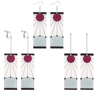 Demon Slayer Acrylic Earrings - Maarufu