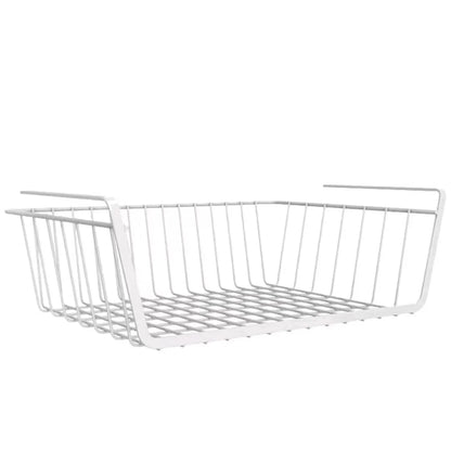 Iron Hanging Net Basket – Large Capacity Under Cabinet & Wall Storage for Kitchen or Wardrobe