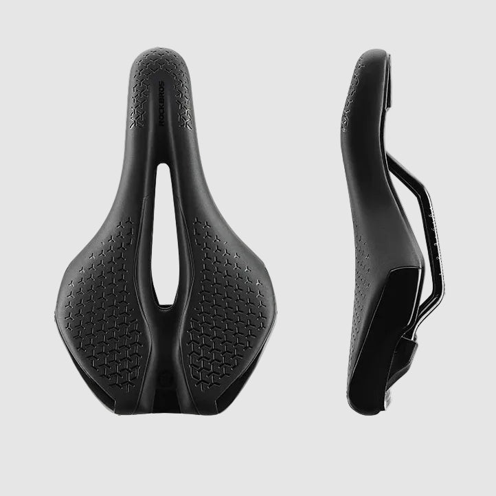 Product information for a bicycle seat with dimensions and material details.