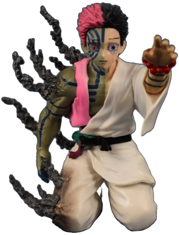 13cm Demon Slayer Akaza Figure – Upper Moon Three "Confession Pose" PVC Statue Desktop Ornament - Maarufu