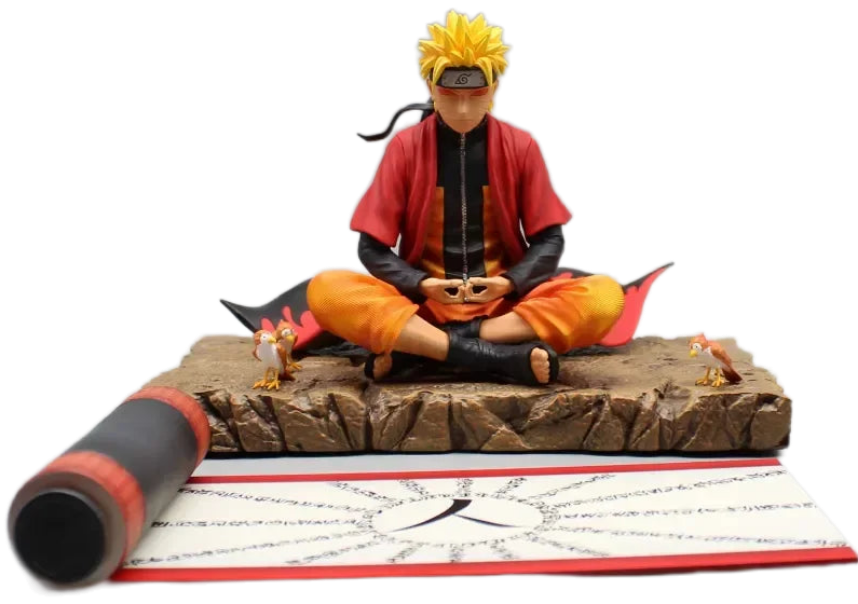 16cm Naruto Uzumaki Meditation Figure – Sage Mode PVC Statue with Serene Sitting Pose & Display Base