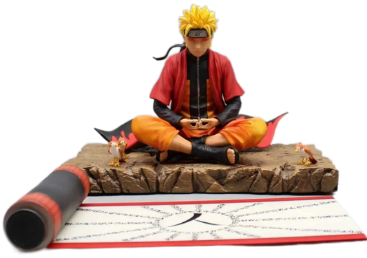 16cm Naruto Uzumaki Meditation Figure – Sage Mode PVC Statue with Serene Sitting Pose & Display Base