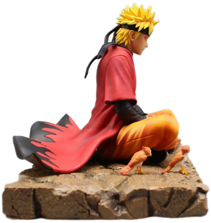 16cm Naruto Uzumaki Meditation Figure – Sage Mode PVC Statue with Serene Sitting Pose & Display Base