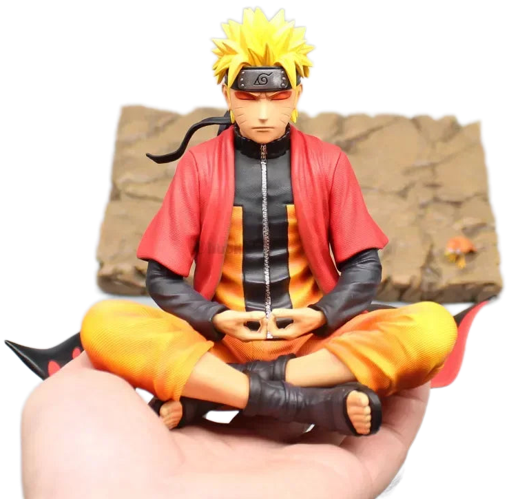 16cm Naruto Uzumaki Meditation Figure – Sage Mode PVC Statue with Serene Sitting Pose & Display Base